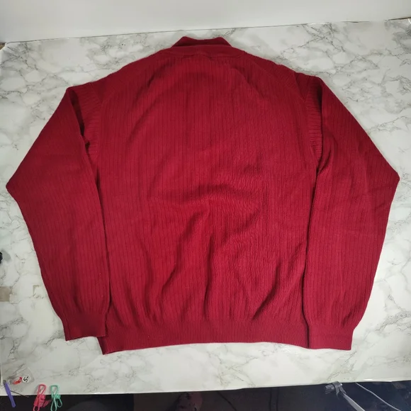 Cutter and Buck Bandon Dunes Req Sweater Quarter Zip Size Large - Picture 7 of 9